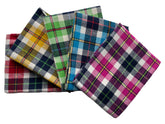Lot de 5 gros quartiers de tissu écossais teint en fil CraftsFabrics, 100 % coton